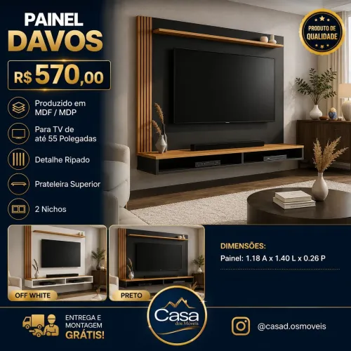 Painel Davos Tv até 55 polegadas