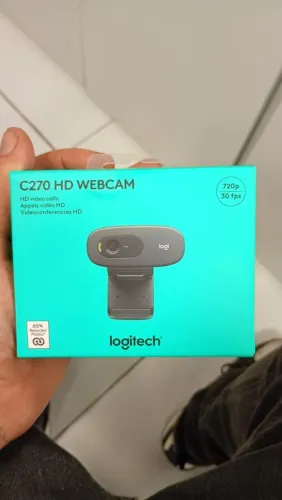 Webcam Logitech C270 HD 720p USB - Nova na caixa