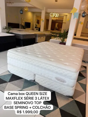 Conjunto Box QUEEN SIZE MAXFLEX SEMINOVO - ENTREGAMOS