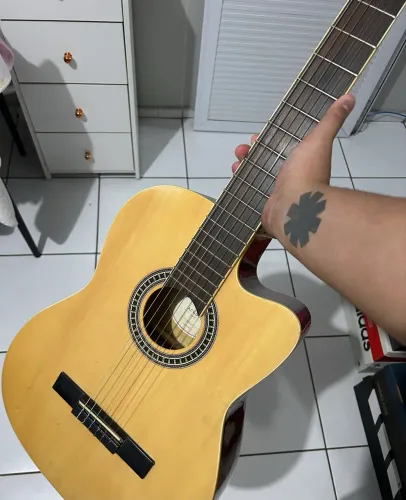 Violão Memphis Nylon Natural AC-60 Elétrico/Acústico