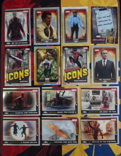 Cards Cromados da Coleção Deadpool Topps Chrome