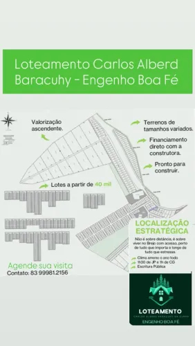 Vendem-se terrenos em Pilões no Brejo Paraibano