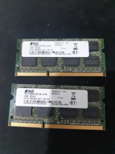 Kit memória DDR3 4GB (2x2GB) notebook