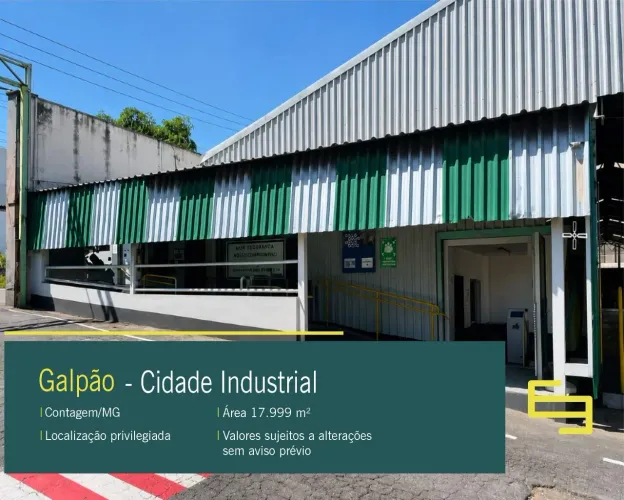 Galpão à venda no Bairro Cidade Industrial em Contagem/MG.