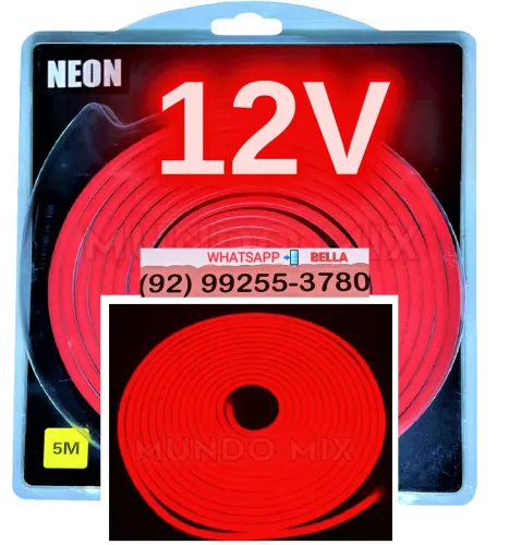 FITAS LED NEON 5M DECORAÇÃO CORES 12W