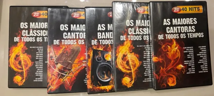 DVDs duplos dos maiores sucessos de todos os tempos