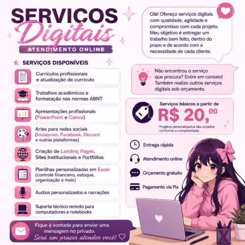 Serviços Digitais por Apenas 20 reais!
