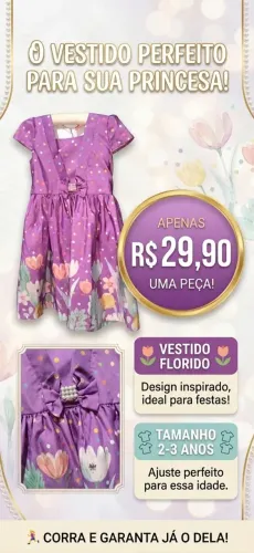 Vestido florido 2/3 anos