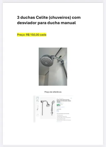 Ducha Celite com Desviador para Ducha Manual