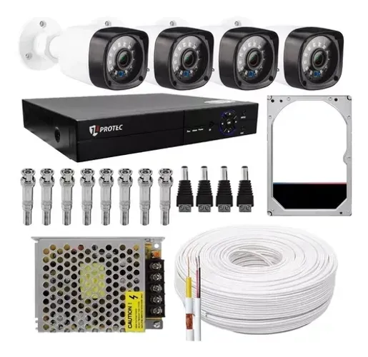 Kit 4 câmeras full hd 1080p + instalação R$ 1.599,00