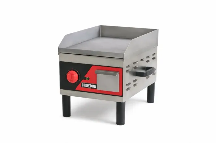 Chapa Elétrica Profissional 30 cm Croydon - Aço Inox (Ideal Lanchonete/Restaurante)