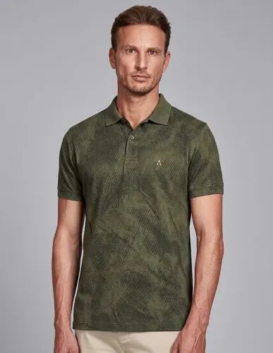 Camisa Polo Aramis Original - Verde Militar Estampada (Tamanho G)