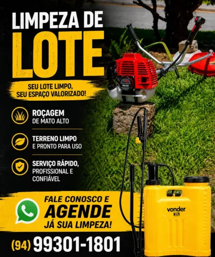 LIMPAMOS LOTE E BATEMOS VENENO 