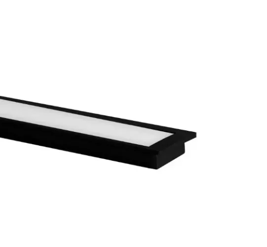 PERFIL DE LED EMBUTIR 24X07MM 2MT PRETO - (OFERTA VÁLIDA ATÉ 12/06/26)