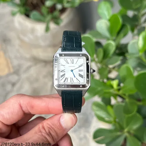 CARTIER SANTOS/ COURO/ AZUL/ SC