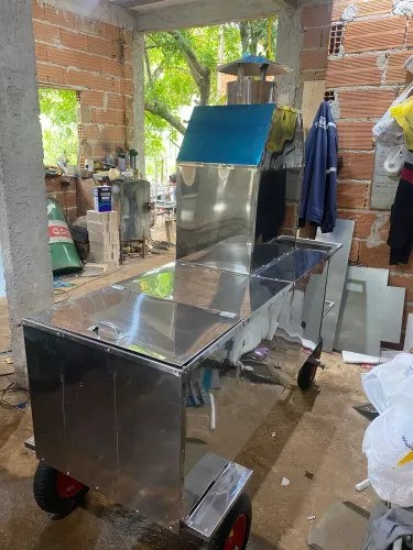 Carrinho de churrasco inox / carrinho de espetinho 