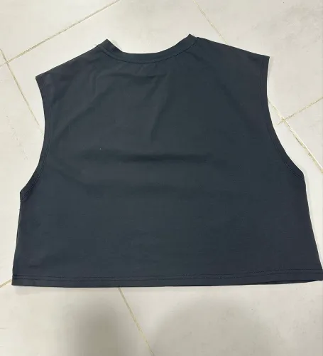 Regata Cropped Shein Grafite Challenge - Streetwear Y2K