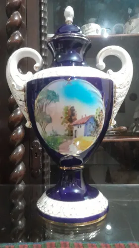 Antiga anfora porcelana Alcobaça portuguesa