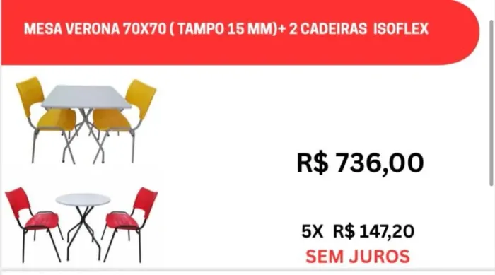 jogo de mesa e cadeiras tubular - direto da fabrica ideal para lanchonete,restaurante