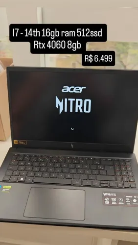 Notebook Acer nitro V15 rtx 4060