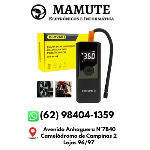 Bomba De Ar Elétrica Digital 175 Mm Bomder Pneu Inflador