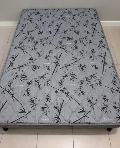 Cama Box Casal D28 Holanda Ortopédica Cinza (1,38 x 1,88)