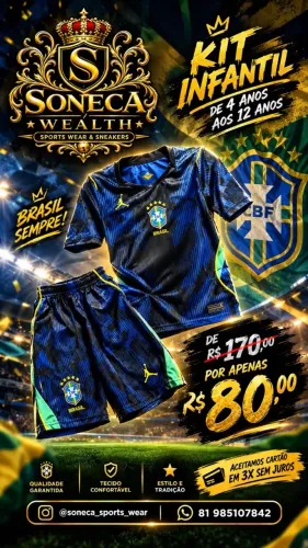 Kit infantil do Brasil azul