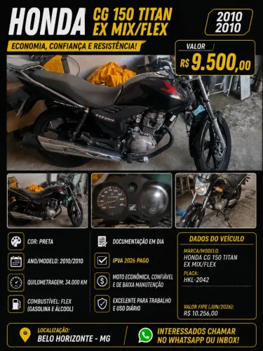 HONDA CG 150 TITAN EX MIX/FLEX 2010 ?