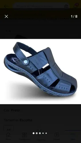 Sandália Masculina de couro Pegada nro 41