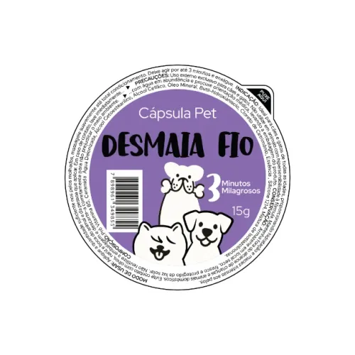 Cápsula Pet Desmaia Fio 15g Tratamento da Pelagem Lyz