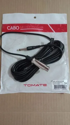 Cabo de Microfone P10 x Canon (XLR Fêmea) 5m Tomate MCB-015 ? Novo