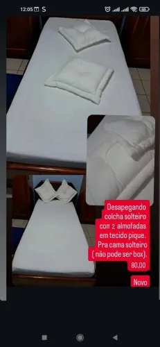 Jogo de cama solteiro.