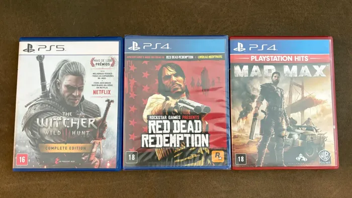 Witcher 3 / Red Dead Redemption / Mad Max para PS4 e PS5 - A partir de R$ 100,00 cada