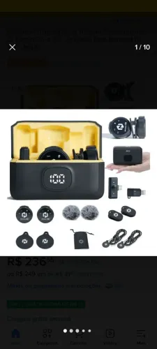 2 microfone de lapela zcco J6 sem fio original Android e iPhone 