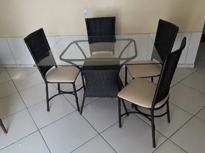 CONJUNTO DE JANTAR FORTALEZA CADEIRAS BAIXA/FERRO