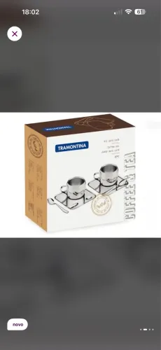 Kit 6 peças para café tramontina com xícara, pires e colher