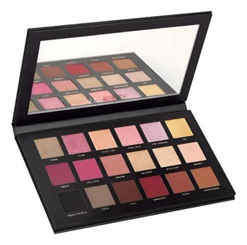 Paleta Huda Beauty Textured Shadows Rose Gold Edition 18 Cores