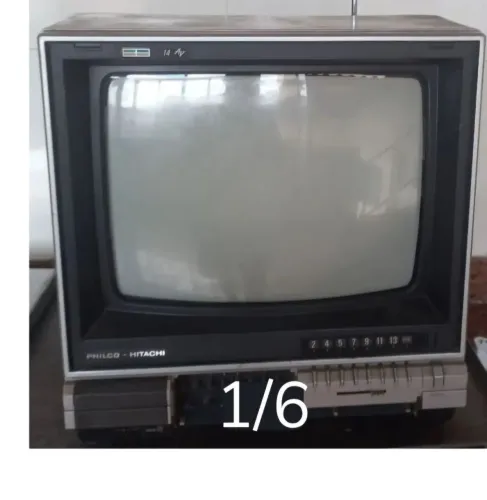 Carcaça televisão TV Philco Hitachi antiga anos 80 ñ funciona ñ smartv samsung LG toshiba