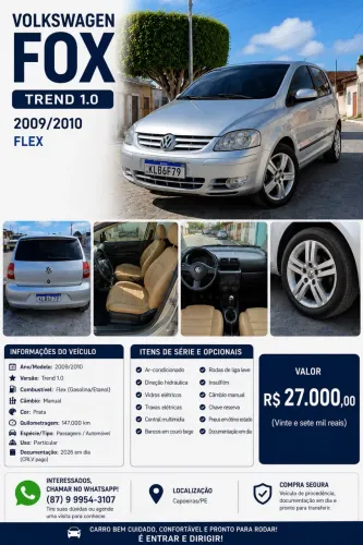 Volkswagen Fox City 1.0 MI/ 1.0mi Total Flex 8V 5P 2010