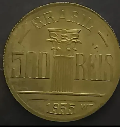 Vendo moeda 500 reis bronze alumínio ano 1935 soberba 