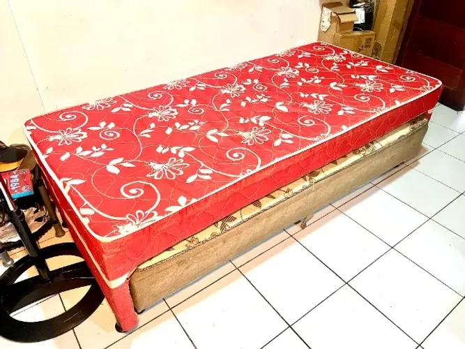 Cama box solteiro com cama auxiliar