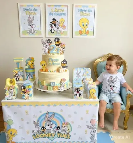 Caixinha Personalizado baby looney tunes 