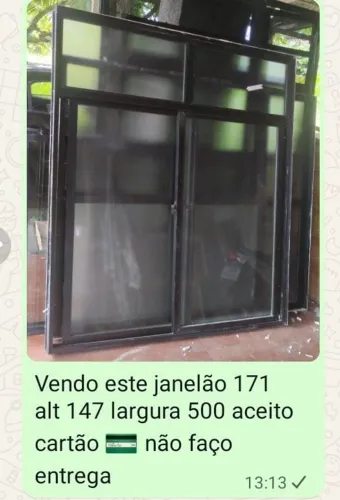 Janelão de 1.70m por 1,47m não entrego
