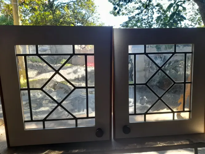 Portas de armário com vitral
