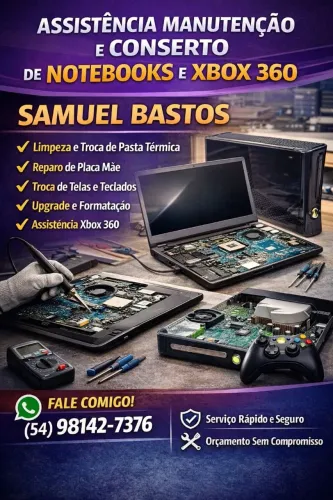 Assistência Técnica | Manutenção e Conserto de Notebook e Xbox 360