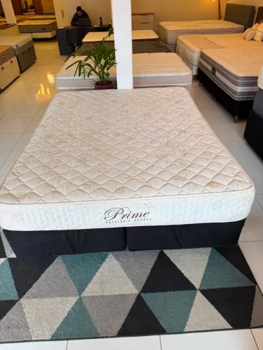 Cama box Queen MANNES SEMINOVO TOP - Entrego!
