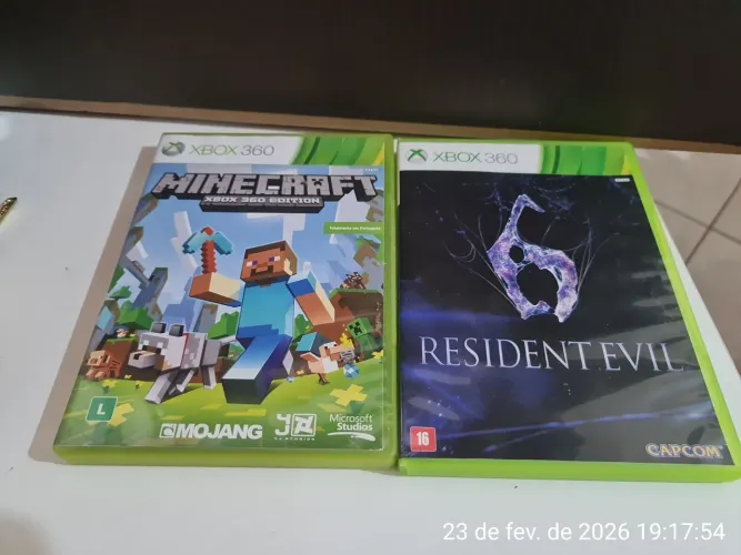 Jogos : Minecraft: Xbox 360 Edition e Resident Evil