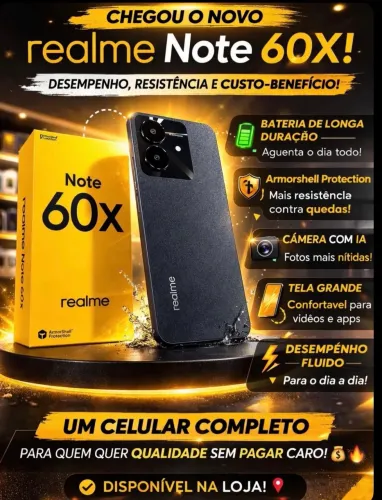 Realme 60x 64gb Novo com 1 Ano garantia 