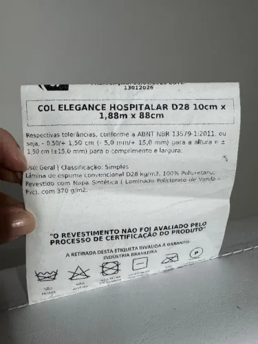 Colchão hospitalar solteiro