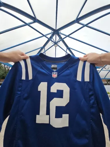 Jersey NFL Indianapolis Colts Luck 12 Futebol Americano Azul